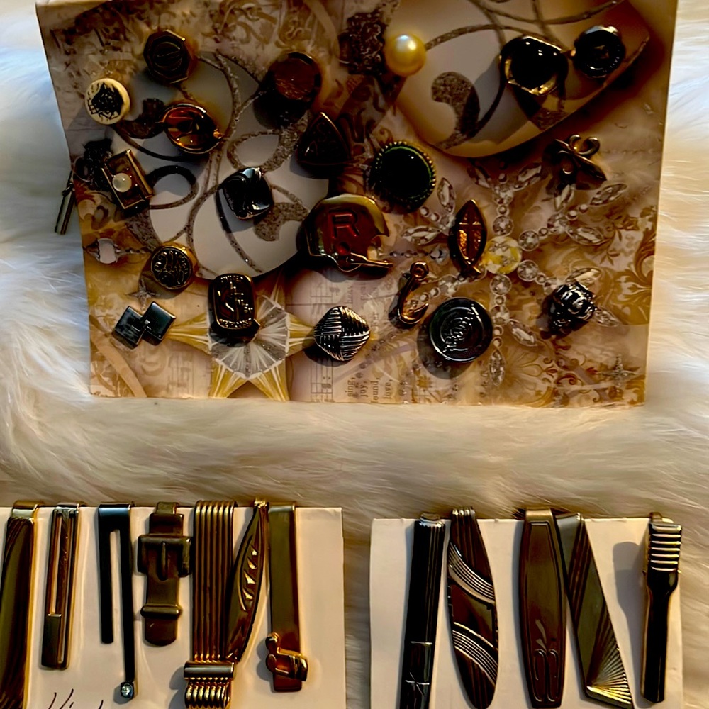 Vintage tie tacks& pins